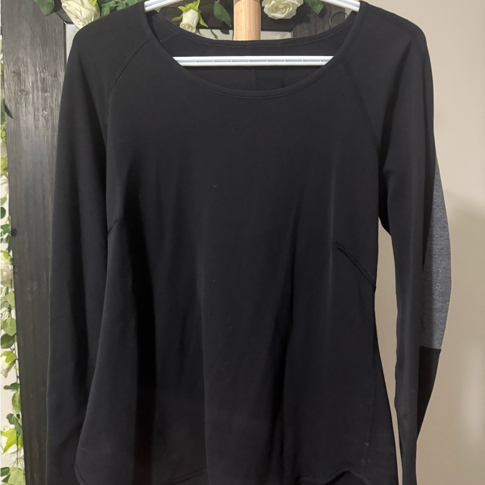 lululemon athletica Black and Gray Long Sleeve Top